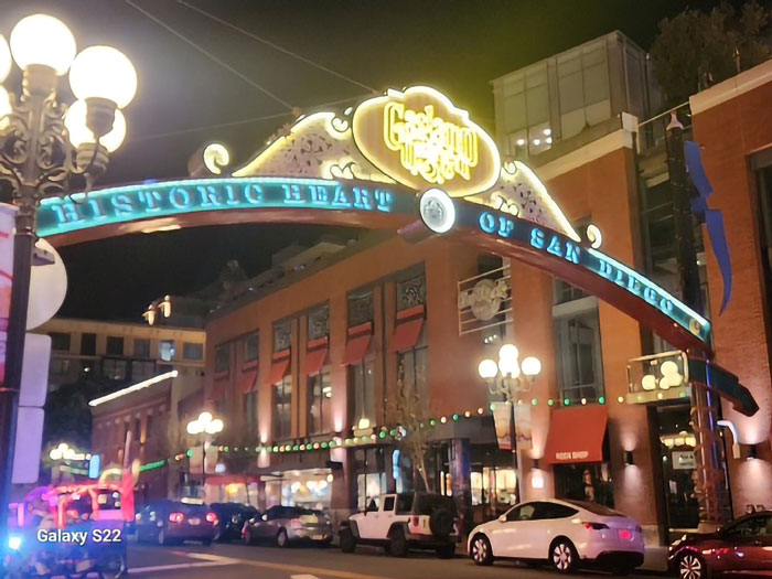 Neon entryway for Historic Heart of San Diego